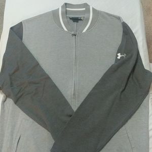 Under Armour zip fleece varsity baseball jacket